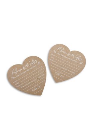 Wedding Advice Card - Heart Shape (Set of 50)