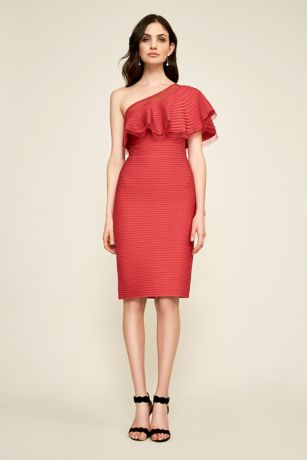 Addison One-Shoulder Pintuck Jersey Dress