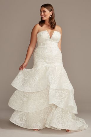 As Is Lace Mermaid Plus Size Wedding Dress