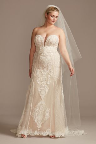 As Is Lace Mermaid Plus Size Wedding Dress