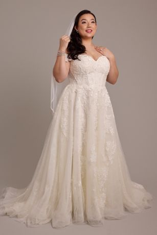 As Is Off-the-Shoulder Lace-Up Back Wedding Dress