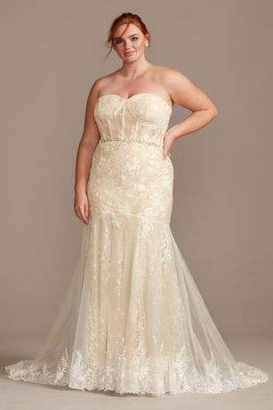 As Is Embellished Lace Corset Plus Wedding Dress