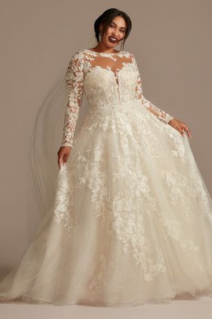 As Is Long Sleeve Plus Size Wedding Dress