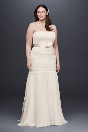 As Is Lace Tulle Plus Size Wedding Dress