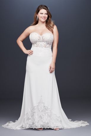 As Is Lace Beaded Bodice Plus Size Wedding Dress