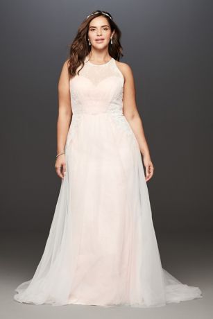 As Is Lace Cross-Back Plus Size Wedding Dress