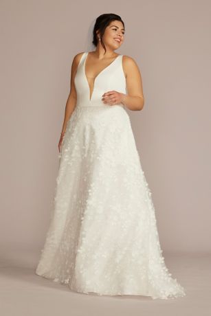 As Is Crepe A-Line Wedding Dress with Pockets