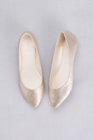 Allover Glitter Pointed Toe Flats