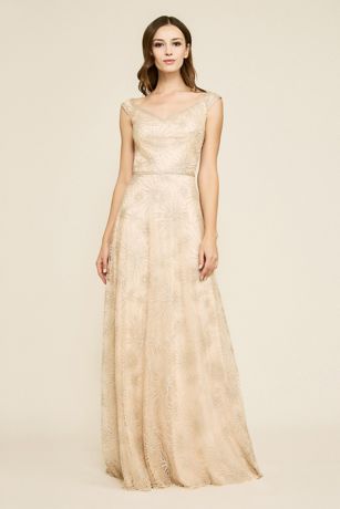 Ara Sunburst Embroidered Tulle Gown