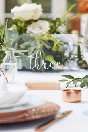 Wood and Acrylic Table Numbers