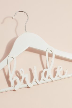 White Wooden Bride Hanger