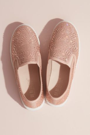 Allover Crystal Slip-On Sneakers