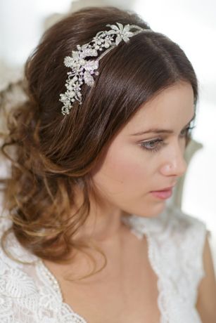 Vintage-Inspired Floral Headband with Pearls