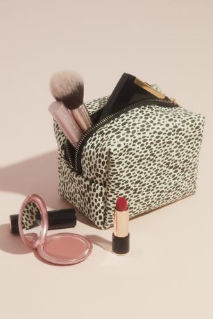 Animal Print Zippered Cosmetics Bag