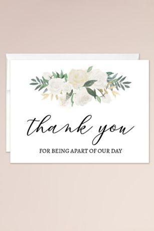 Wedding Day Thank You Blank Card