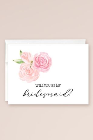 Will You Be My Bridesmaid Blank Card