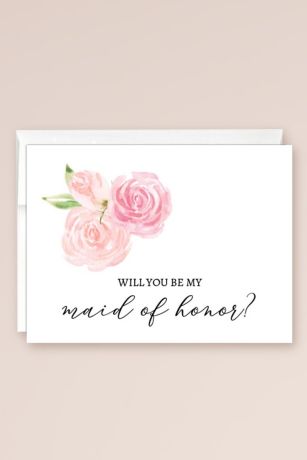 Will You Be My Maid of Honor Blank Card