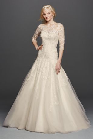 As Is Illusion Lace A-line Wedding Dress