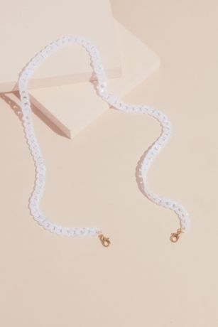 Acrylic Curb Link Statement Face Mask Chain