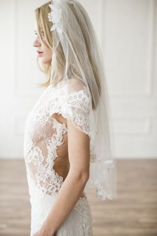 Alencon Lace Appliqued Veil