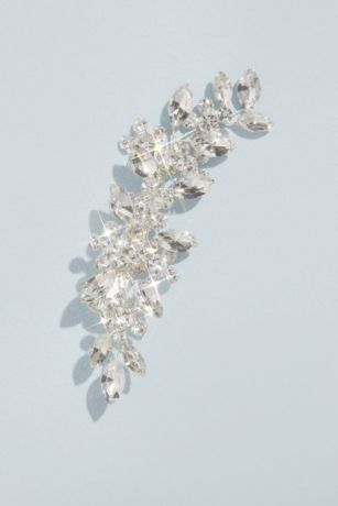 Arched Leaf Crystal Spray Hair Clip