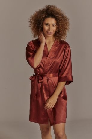 Wrap Tie Satin Robe