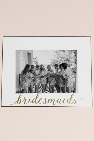 White and Gold Bridesmaid Frame