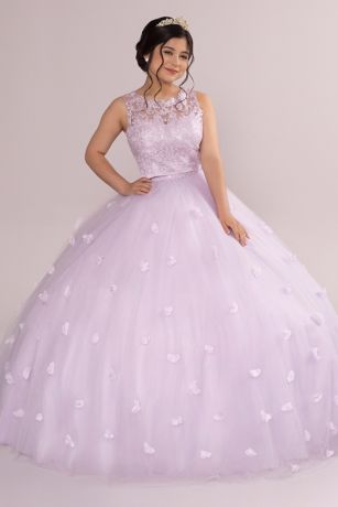 3-Piece Convertible Quince Dress with Heart Back