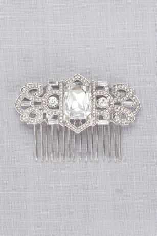 Art Deco Crystal Pave Comb