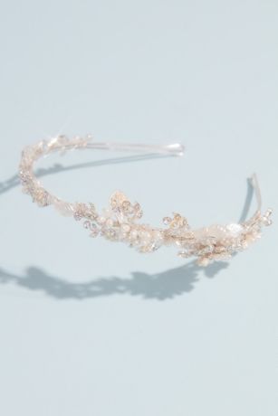 Vintage-Inspired Pearl and Crystal Flower Headband