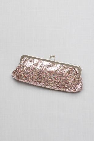 Allover Glitter Frame Clutch