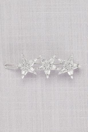 Vintage-Inspired Crystal Triple Star Barrette