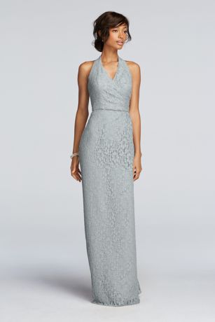 All Over Lace Halter Sheath Dress