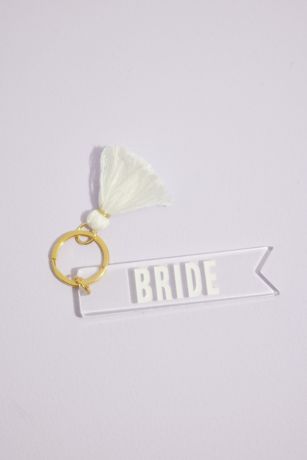 Acrylic Bride Keychain with Tassel