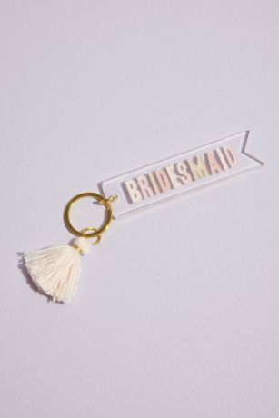 Acrylic Bridesmaid Keychain with Tassel