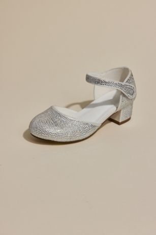 Allover Crystal Mary Jane Flower Girl Shoes