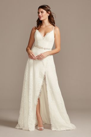 As Is Leaf Pattern Lace A-Line Wedding Dress