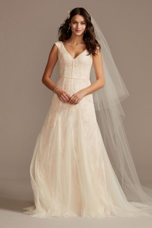 As Is Dot Trim Point DEsprit Wedding Dress