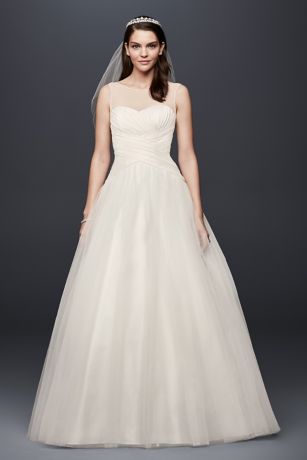 As Is Illusion Organza Ball Gown Wedding Dress