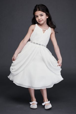 As Is Draped Swag Skirt Chiffon Flower Girl Dress