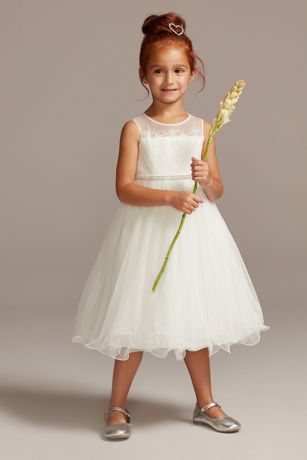 As Is Lace Flower Girl Dress with Crystal Sash