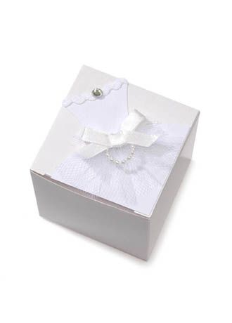 Wedding Dress Favor Boxes Pack of 12