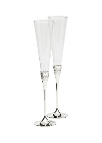 Vera Wang Silverplate With Love Toasting Flute Set