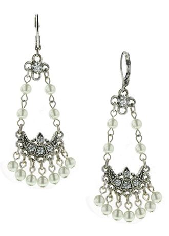 Vintage Pearl Chandelier Earrings