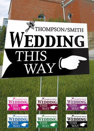 Wedding This Way Wedding Directional Sign