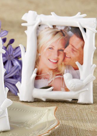 White Woods High Gloss Finish Photo Frame Favor