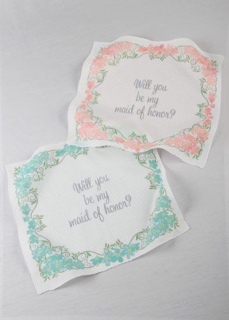 Will You Be My Maid of Honor Handkerchief