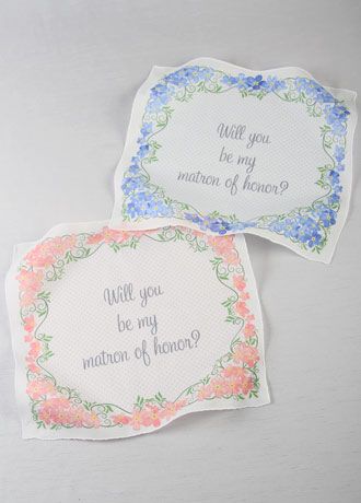 Will You Be My Matron of Honor Handkerchief