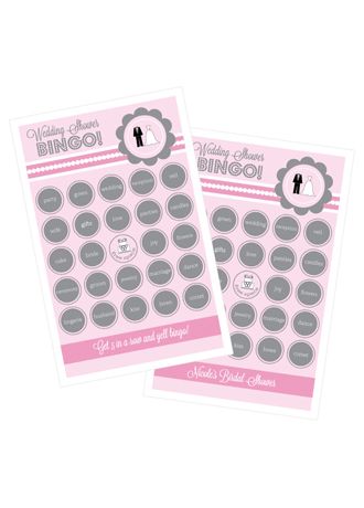 Wedding Shower Bridal Bingo Set of 16