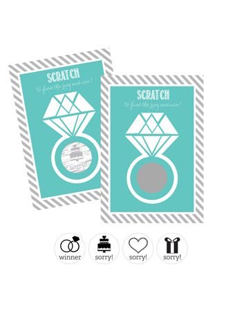 Wedding Ring Scratch Off Cards Set of 12